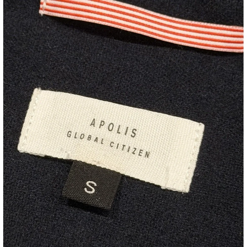 Apolis Global Citizen Men's Wool Quilted Blazer Jacket Button Up Navy Blue Small